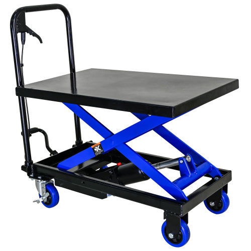 Hydraulic Lift Trolley, 500 LBS Capacity, With 4 Wheels, For Material